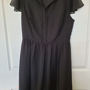 Black dotted dress